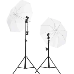 vidaXL Fotostudio med lampor och bakgrund