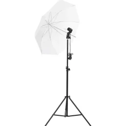 vidaXL Fotostudio med lampor, bakgrund och reflexskärm
