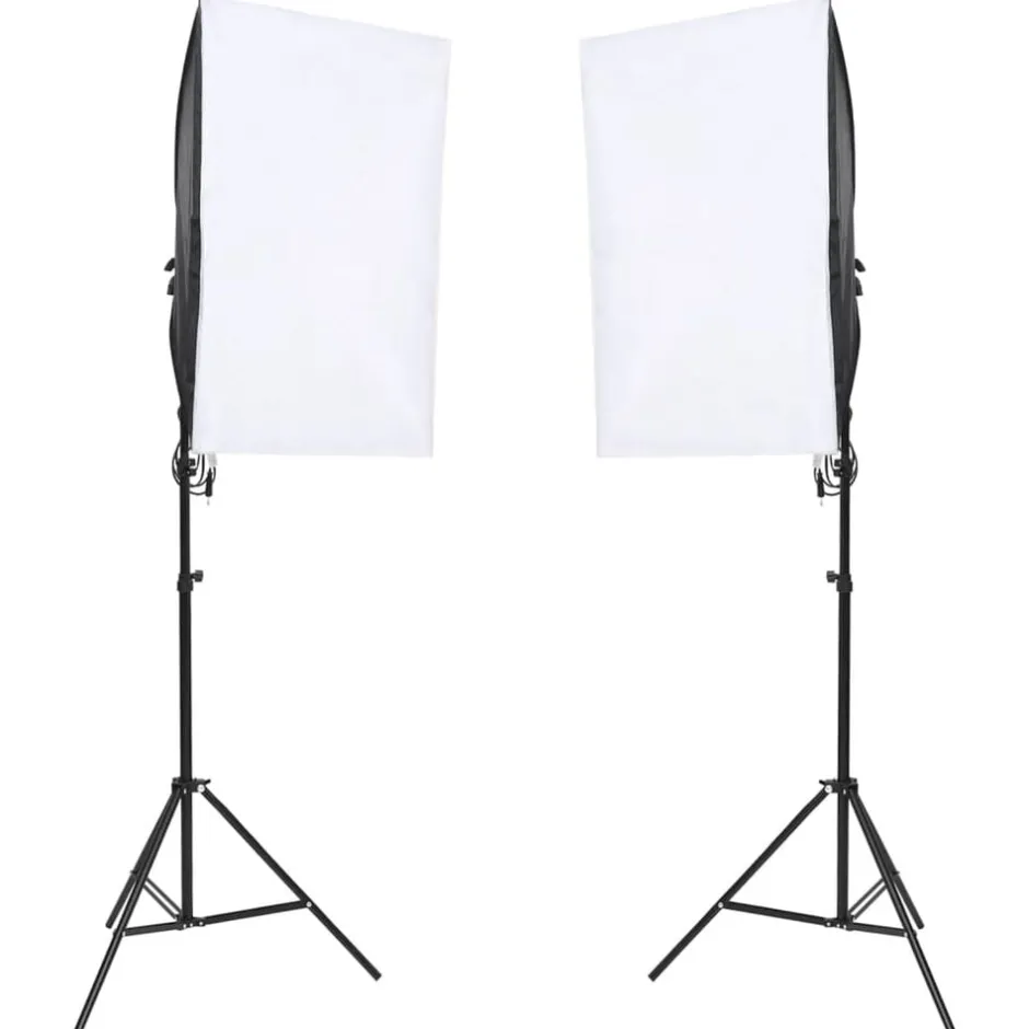 Clearance vidaXL Fotostudio med lampor och bakgrund Grön