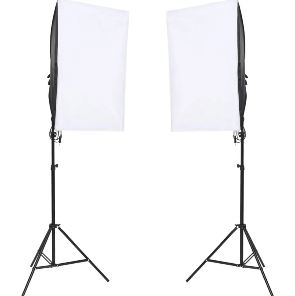 vidaXL Fotostudio med lampor, bakgrund och reflexskärm