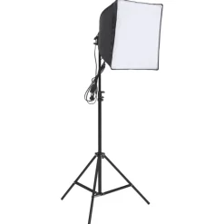 vidaXL Fotostudio med lampor och bakgrund