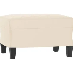 Best vidaXL Fotpall 60x50x41 cm mikrofibertyg Beige