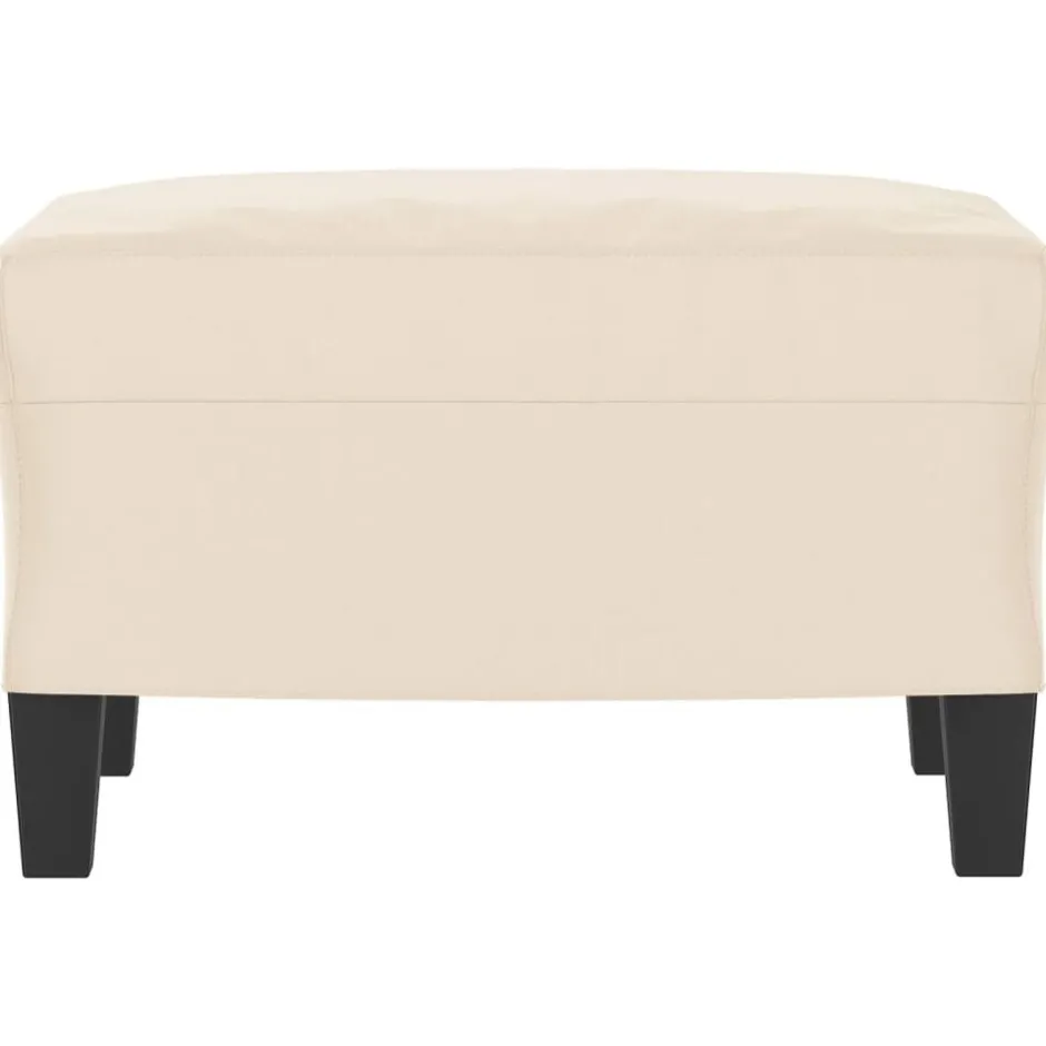 Best vidaXL Fotpall 60x50x41 cm mikrofibertyg Beige