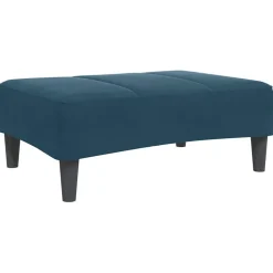 vidaXL Fotpall Blå 77x55x31 cm sammet