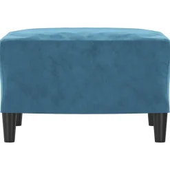 vidaXL Fotpall blå 60x50x41 cm sammet