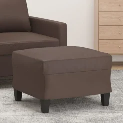 vidaXL Fotpall brun 60x50x41 cm konstläder