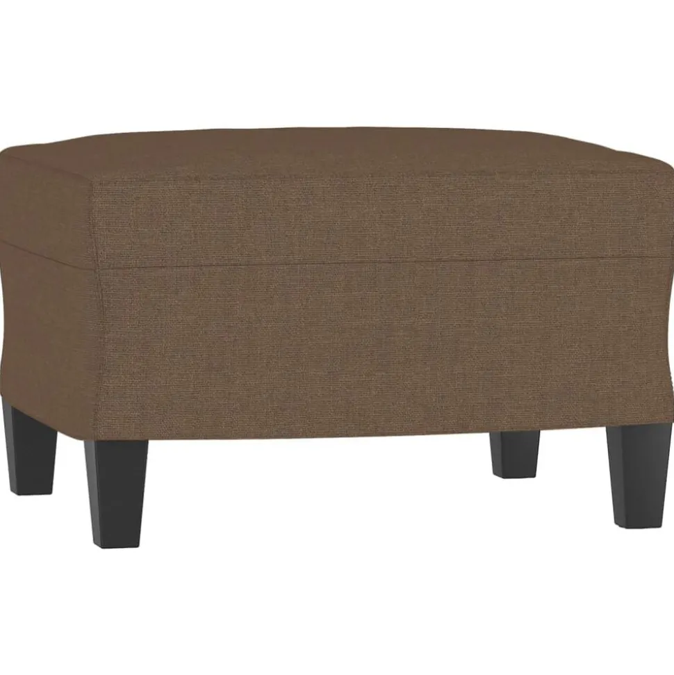 vidaXL Fotpall brun 60x50x41 cm tyg