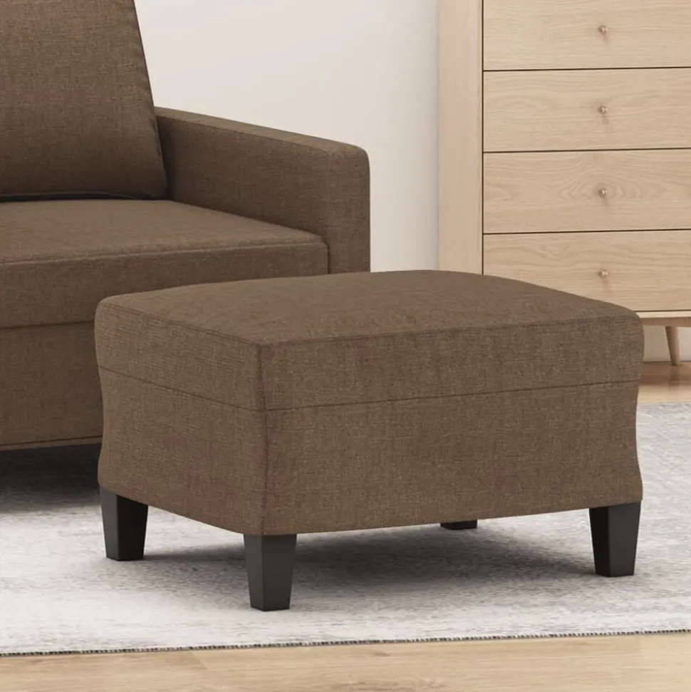 vidaXL Fotpall brun 60x50x41 cm tyg