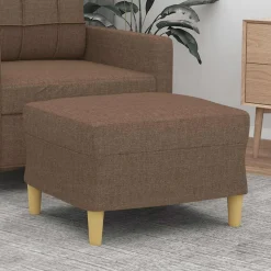 vidaXL Fotpall brun 60x50x41 cm tyg