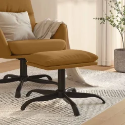 Sale vidaXL Fotpall 60x60x36 cm sammet Brun