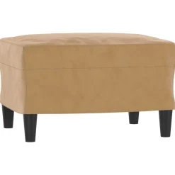 Online vidaXL Fotpall 60x50x41 cm sammet Brun