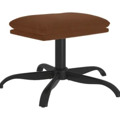 New vidaXL Fotpall 60x60x36 cm mikrofibertyg Brun