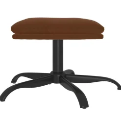 New vidaXL Fotpall 60x60x36 cm mikrofibertyg Brun