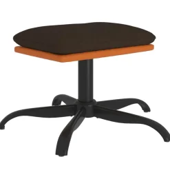 vidaXL Fotpall brun 60x60x36 cm tyg och konstläder