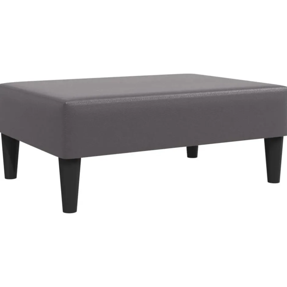Hot vidaXL Fotpall 77x55x31 cm konstläder Grå