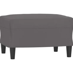vidaXL Fotpall grå 60x50x41 cm konstläder