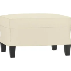vidaXL Fotpall gräddvit 60x50x41 cm konstläder Kräm