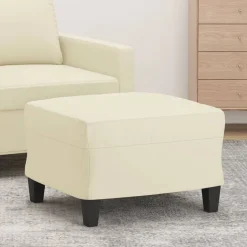 vidaXL Fotpall gräddvit 60x50x41 cm konstläder Kräm