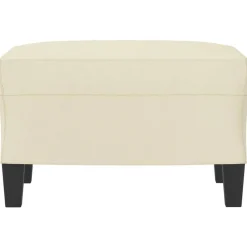 vidaXL Fotpall gräddvit 60x50x41 cm konstläder Kräm