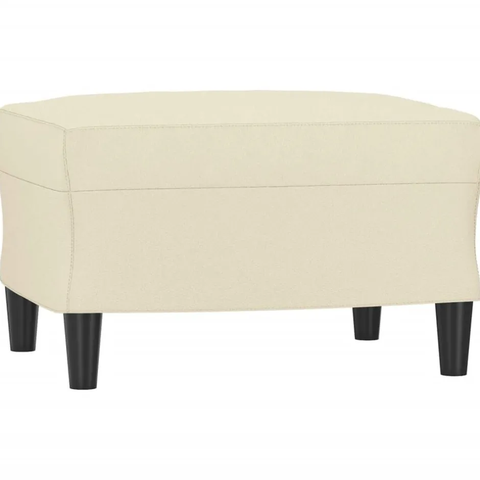 Outlet vidaXL Fotpall gräddvit 60x50x41 cm konstläder Kräm