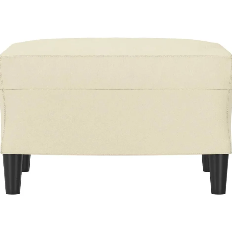 Outlet vidaXL Fotpall gräddvit 60x50x41 cm konstläder Kräm