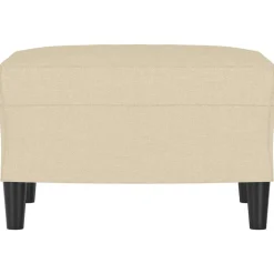 vidaXL Fotpall gräddvit 60x50x41 cm tyg