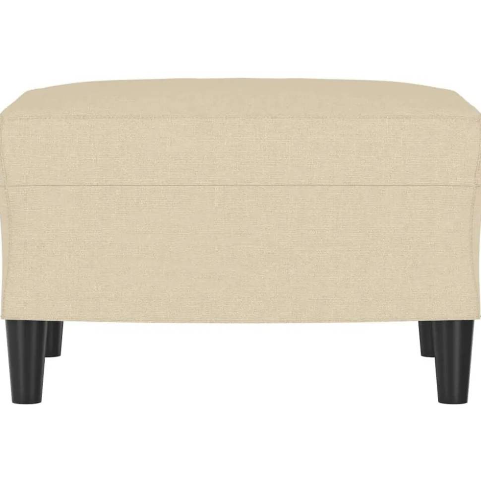 vidaXL Fotpall gräddvit 60x50x41 cm tyg