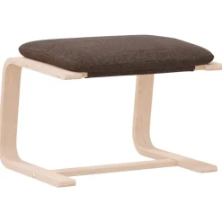 vidaXL Fotpall mörkbrun 51x41x40 cm tyg
