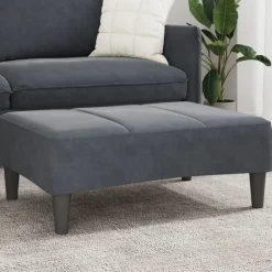 Discount vidaXL Fotpall 77x55x31 cm sammet Mörkgrå