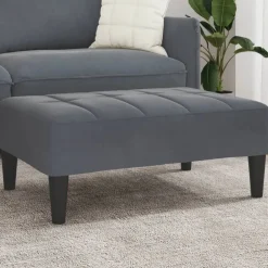 Outlet vidaXL Fotpall 77x55x31 cm sammet Mörkgrå