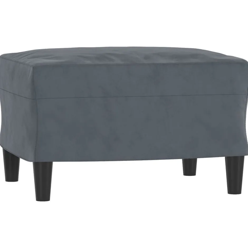Discount vidaXL Fotpall 60x50x41 cm sammet Mörkgrå