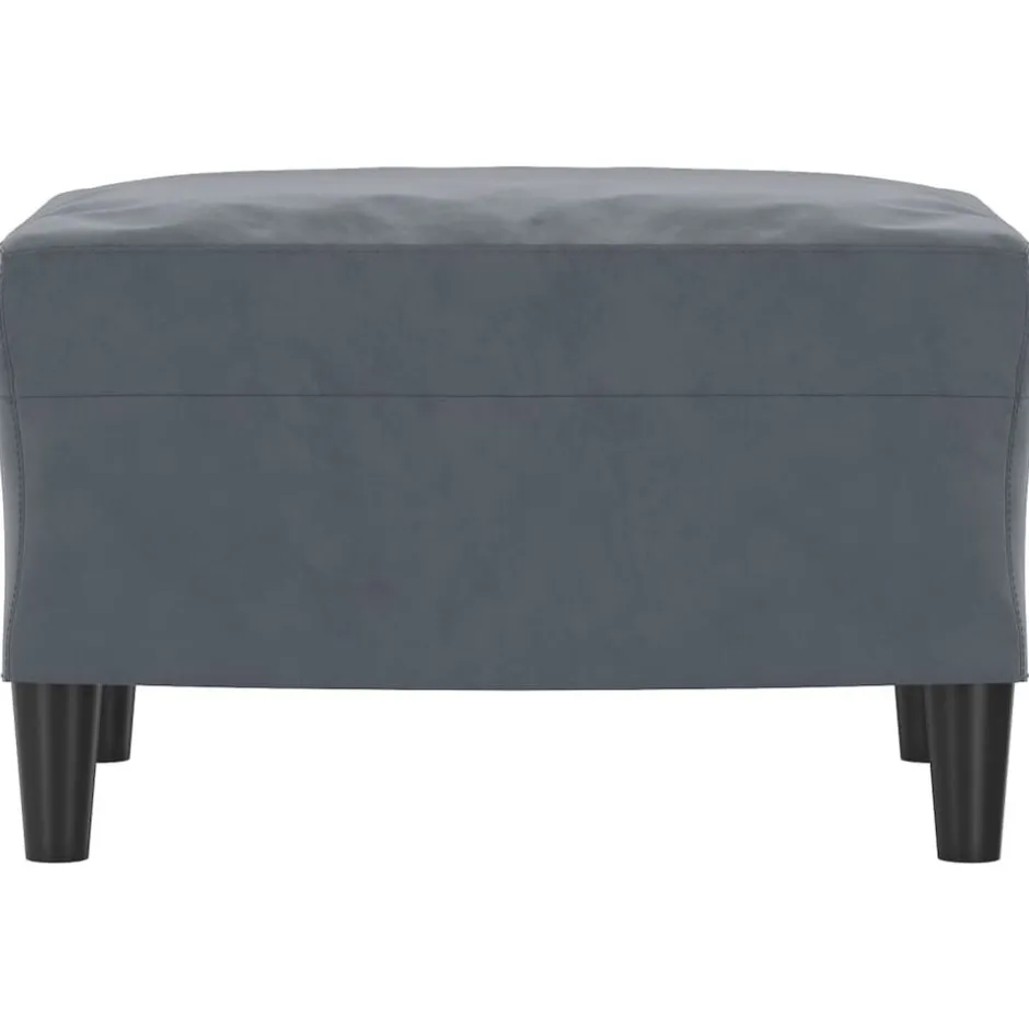 Discount vidaXL Fotpall 60x50x41 cm sammet Mörkgrå