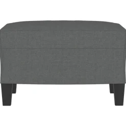 vidaXL Fotpall 60x50x41 cm tyg Mörkgrå