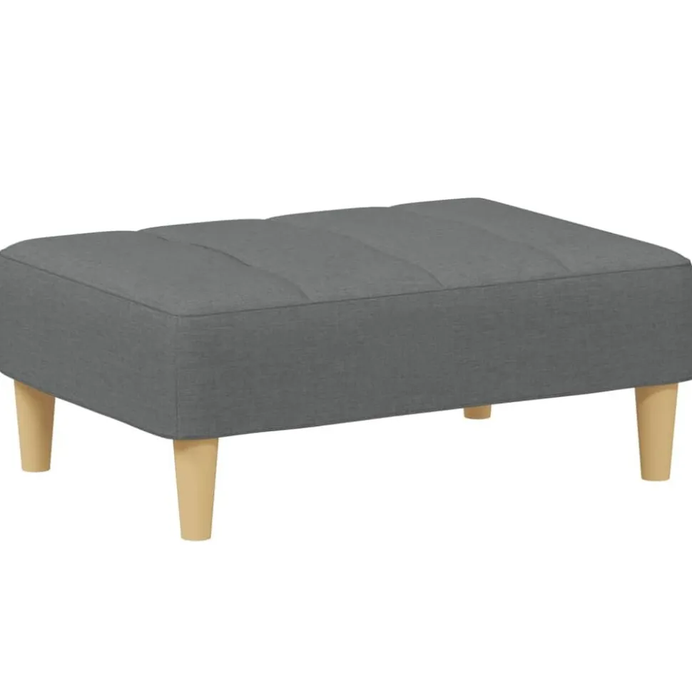 vidaXL Fotpall mörkgrå 77x55x31 cm tyg