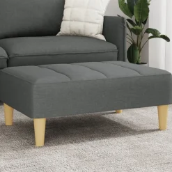 vidaXL Fotpall mörkgrå 77x55x31 cm tyg