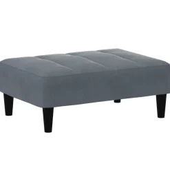 Online vidaXL Fotpall 77x55x31 cm sammet Mörkgrå