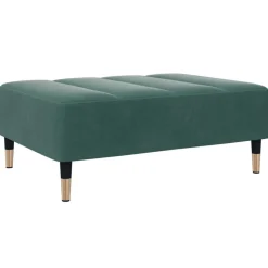vidaXL Fotpall mörkgrön 77x55x31 cm sammet