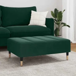 vidaXL Fotpall mörkgrön 77x55x31 cm sammet