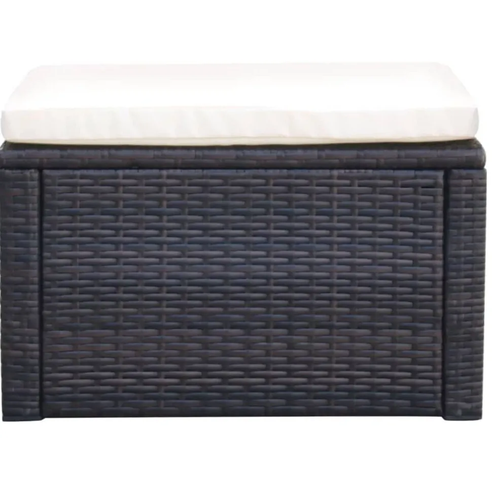 vidaXL Fotpall ottoman 53x53x30 cm konstrotting brun