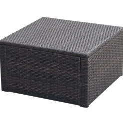 vidaXL Fotpall ottoman 53x53x30 cm konstrotting brun