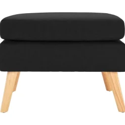 vidaXL Fotpall tyg Svart