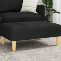 Clearance vidaXL Fotpall 77x55x31 cm tyg Svart