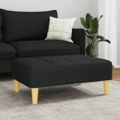 Clearance vidaXL Fotpall 77x55x31 cm tyg Svart
