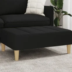 vidaXL Fotpall svart 77x55x31 cm tyg