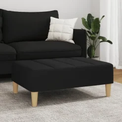 vidaXL Fotpall svart 77x55x31 cm tyg