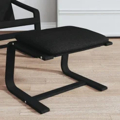 vidaXL Fotpall svart 51x41x40 cm tyg