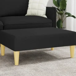 vidaXL Fotpall svart 77x55x31 cm tyg
