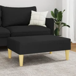 vidaXL Fotpall svart 77x55x31 cm tyg