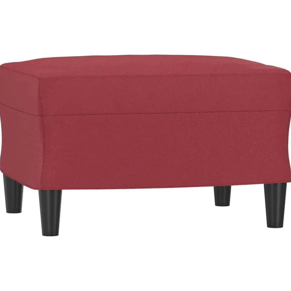 vidaXL Fotpall vinröd 60x50x41 cm konstläder