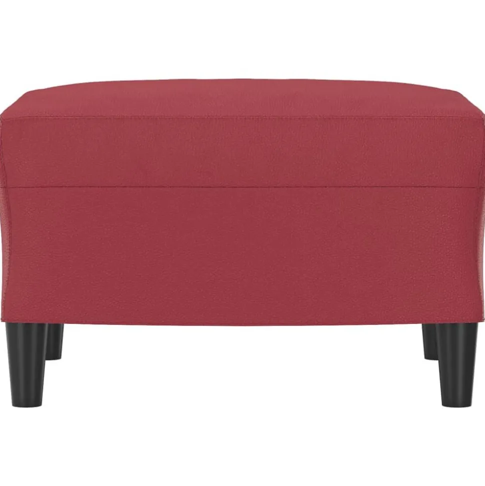 vidaXL Fotpall vinröd 60x50x41 cm konstläder